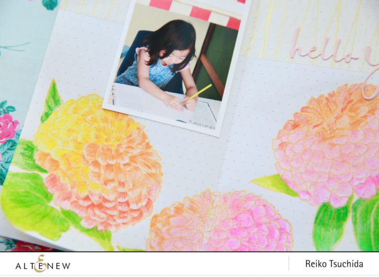 Altenew Paint-A-Flower: Zinnia Magellan Rose Outline Stamp Set